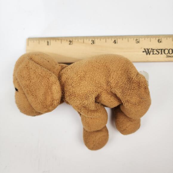 Russ Playful Pups Brown Plush Chamois Fabric 5" Small Stuffed Puppy Retired - Picture 7 of 7